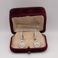 Pear-Shaped Diamond Drop Earrings