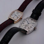 Franck Muller Cintrée Curvex 2500 QZ BG 18k Gold Baguette Diamond Watch