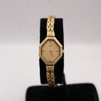 Vintage Omega 18ct Yellow Gold & Diamond Cocktail Bracelet Watch, 1980s