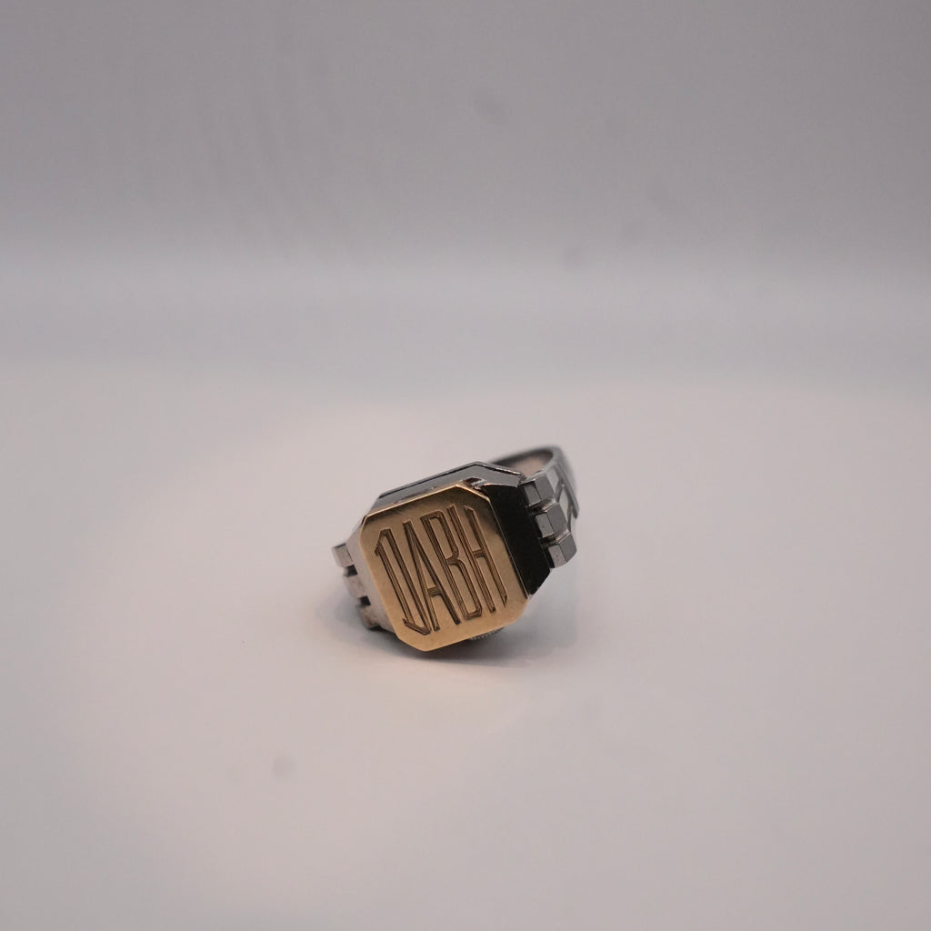 Asprey Vintage Ring Watch in Stainless Steel, Manual Winding, Circa 1940s