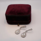 Pear-Shaped Diamond Drop Earrings