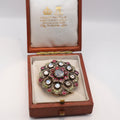 Victorian gold&silver multi gem set brooch