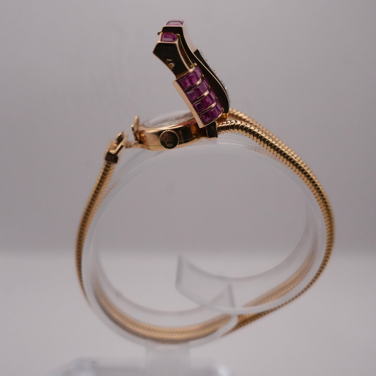 Vintage Rolex Ruby & Diamond Cocktail Watch