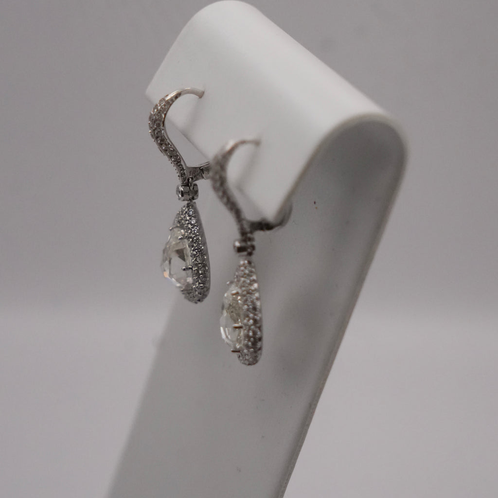 Pear-Shaped Diamond Drop Earrings