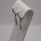 Pear-Shaped Diamond Drop Earrings