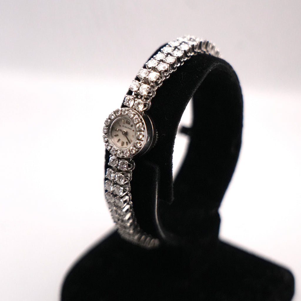 Vintage Blancpain Diamond Bracelet Watch in 18K White Gold