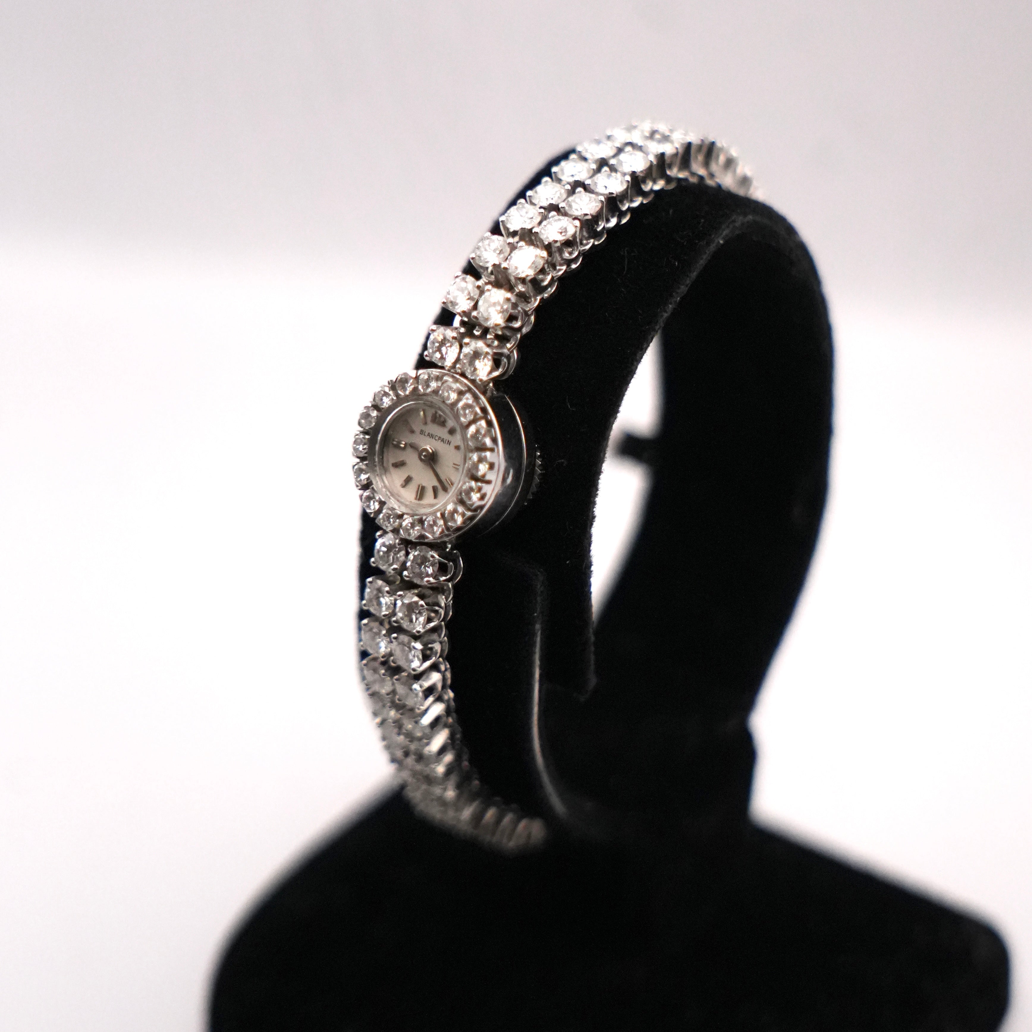 Vintage Blancpain Diamond Bracelet Watch in 18K White Gold