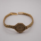 Vintage Omega 18ct Yellow Gold & Diamond Cocktail Bracelet Watch, 1980s