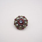 Victorian gold&silver multi gem set brooch