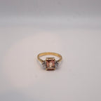 Topaz & Diamond Three-Stone Ring