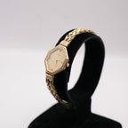Vintage Omega 18ct Yellow Gold & Diamond Cocktail Bracelet Watch, 1980s