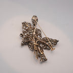 Victorian Old Mine Cut Diamond Flower Bouquet Brooch