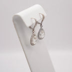 Pear-Shaped Diamond Drop Earrings
