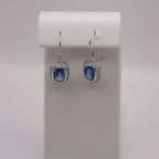 Ceylon Sapphire & Diamond Drop Earrings