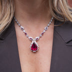 Rubellite & Diamond Necklace