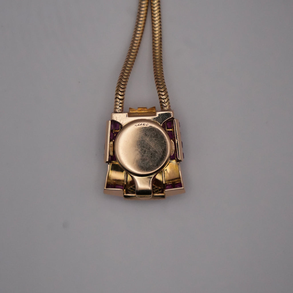 Vintage Rolex Ruby & Diamond Cocktail Watch