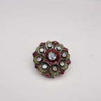 Victorian gold&silver multi gem set brooch