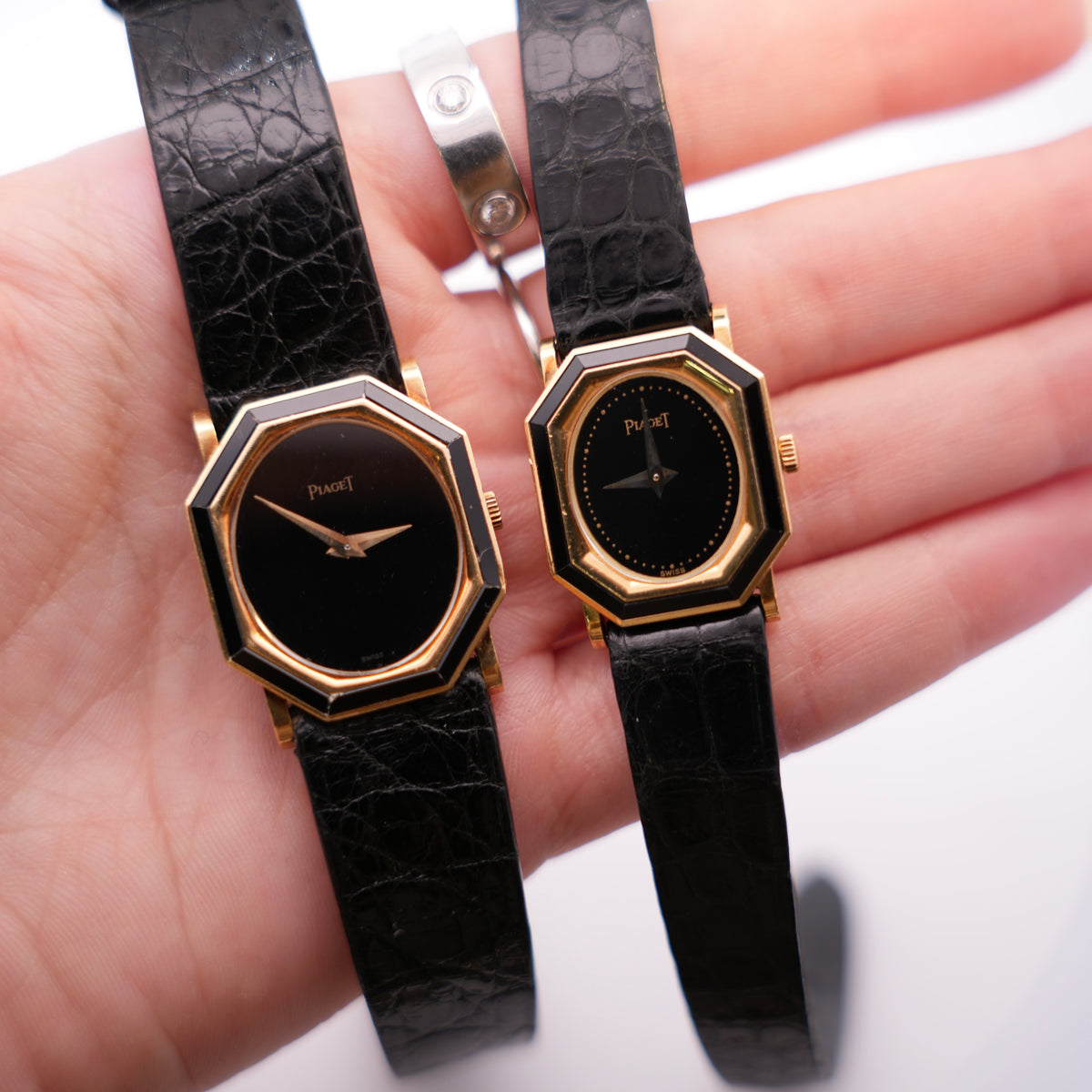 Piaget 18k Gold Onyx Octagonal Watch, Circa 1970s