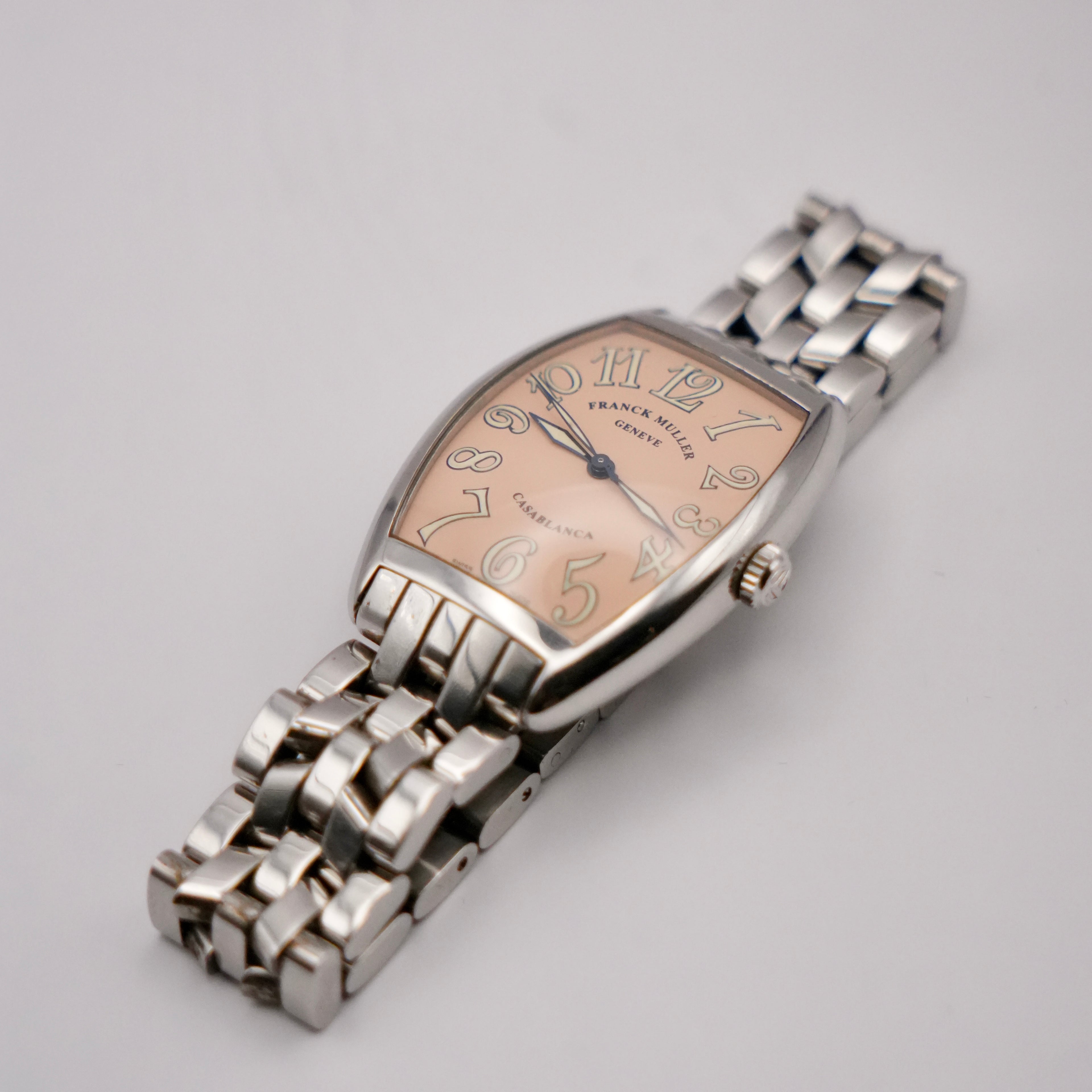 Franck Muller Casablanca Salmon Dial Stainless Steel Watch, No. 1603
