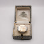Asprey Vintage Ring Watch in Stainless Steel, Manual Winding, Circa 1940s