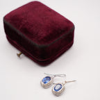 Ceylon Sapphire & Diamond Drop Earrings