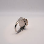 Asprey Vintage Ring Watch in Stainless Steel, Manual Winding, Circa 1940s