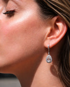 Pear-Shaped Diamond Drop Earrings