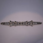 Art Deco Diamond & Sapphire Bow Brooch