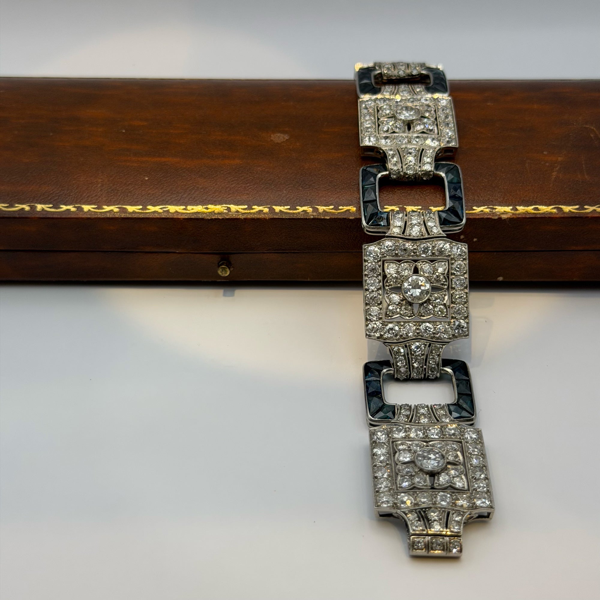 An Art Deco Diamond & Sapphire Bracelet