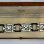 An Art Deco Diamond & Sapphire Bracelet
