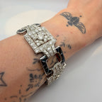 An Art Deco Diamond & Sapphire Bracelet