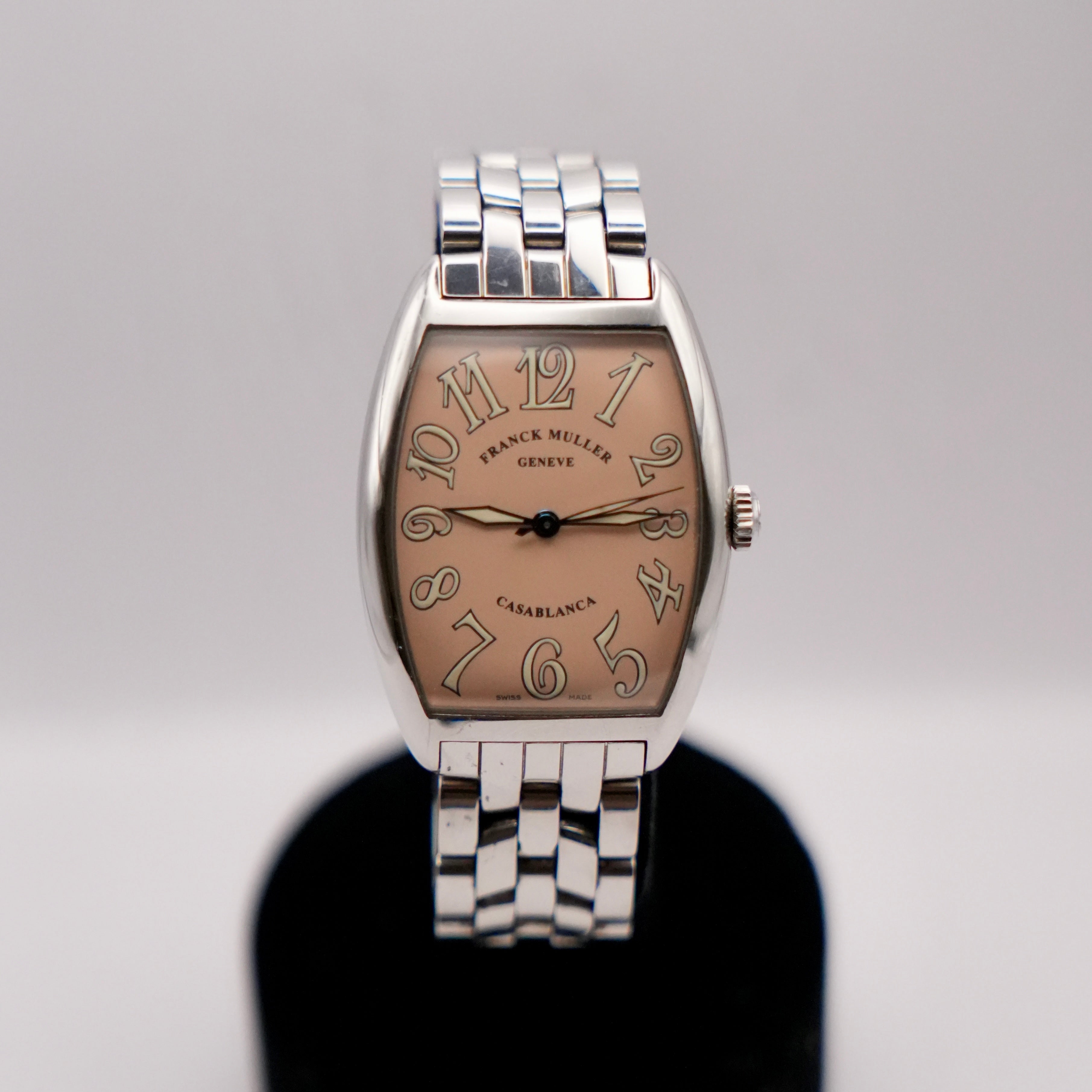 Franck Muller Casablanca Salmon Dial Stainless Steel Watch, No. 1603