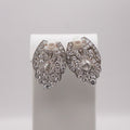 Art Deco Platinum, Diamond & Cultured Pearl Earrings