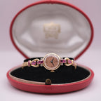 Cartier Ruby & Diamond Ladies Bracelet Watch