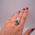 Ceylon Sapphire & Diamond Ring