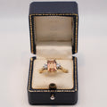 Topaz & Diamond Three-Stone Ring