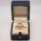 Topaz & Diamond Three-Stone Ring