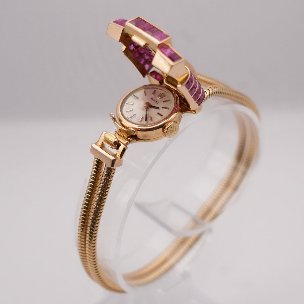 Vintage Rolex Ruby & Diamond Cocktail Watch