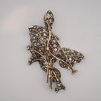 Victorian Old Mine Cut Diamond Flower Bouquet Brooch