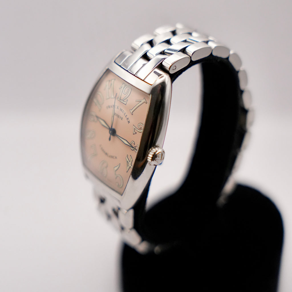 Franck Muller Casablanca Salmon Dial Stainless Steel Watch, No. 1603