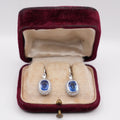 Ceylon Sapphire & Diamond Drop Earrings