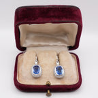 Ceylon Sapphire & Diamond Drop Earrings