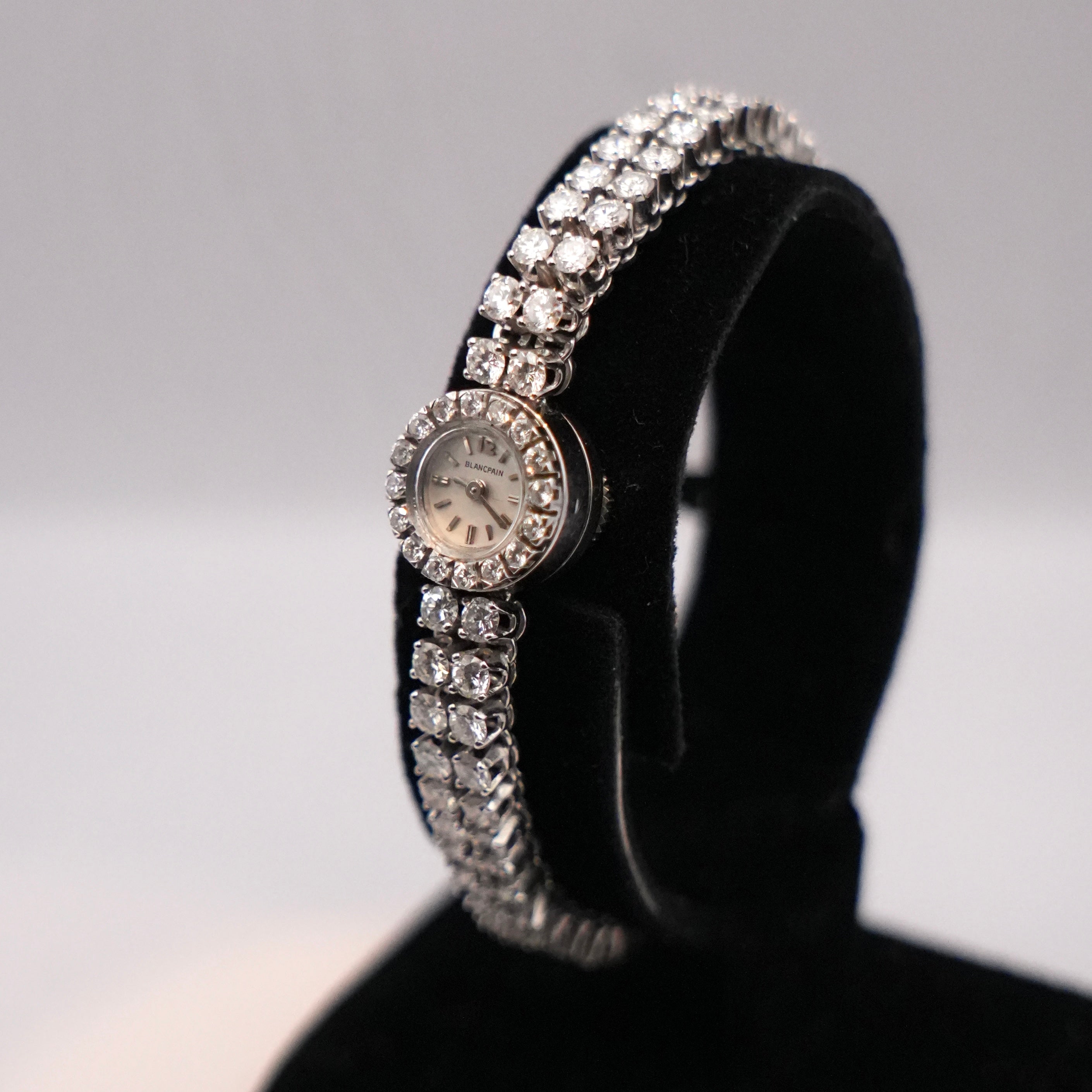 Vintage Blancpain Diamond Bracelet Watch in 18K White Gold