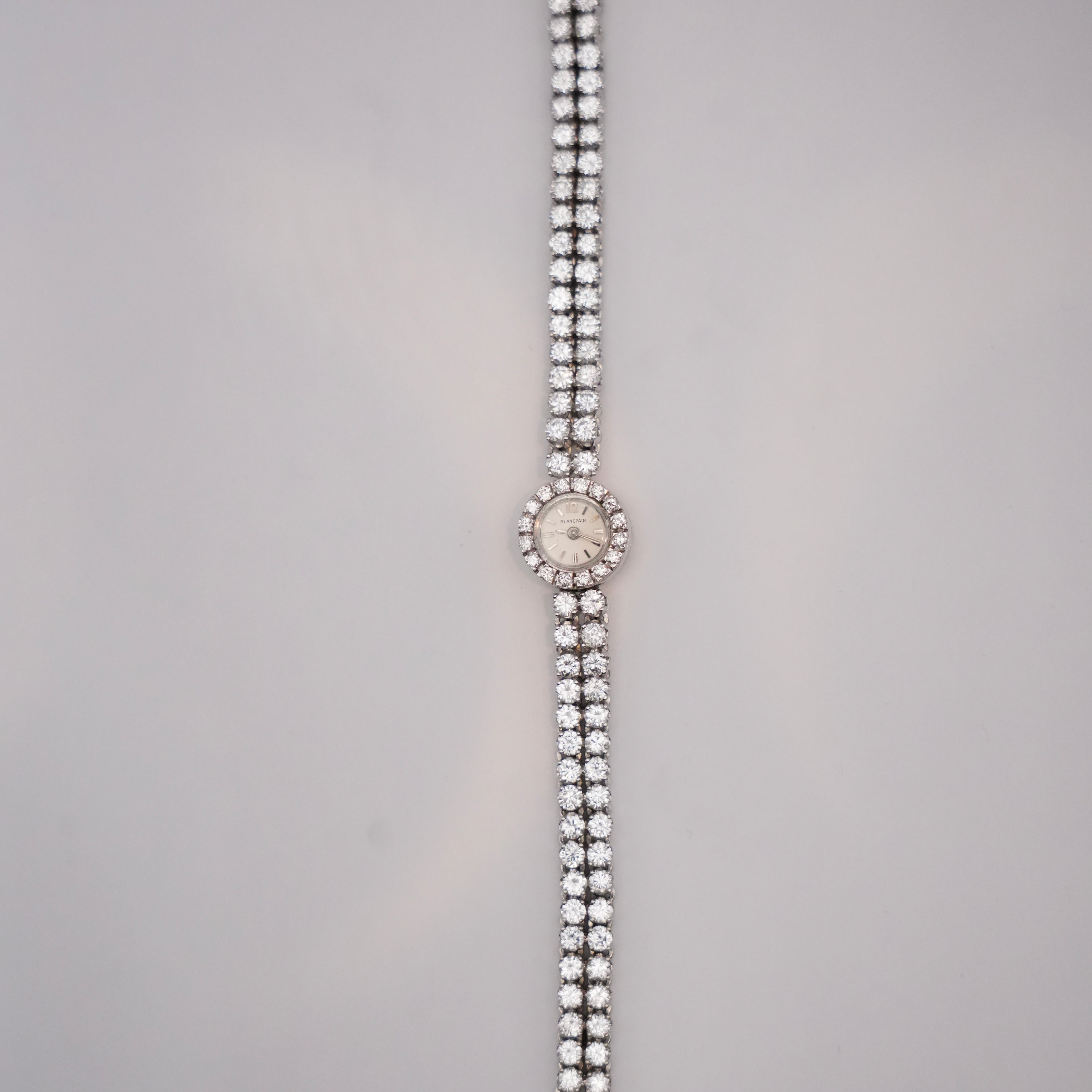 Vintage Blancpain Diamond Bracelet Watch in 18K White Gold