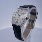 Franck Muller Cintrée Curvex 7501 S6 BAG CD 18k White Gold Baguette Diamond Watch
