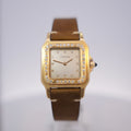 Cartier Santos Automatic Diamond-Set Watch