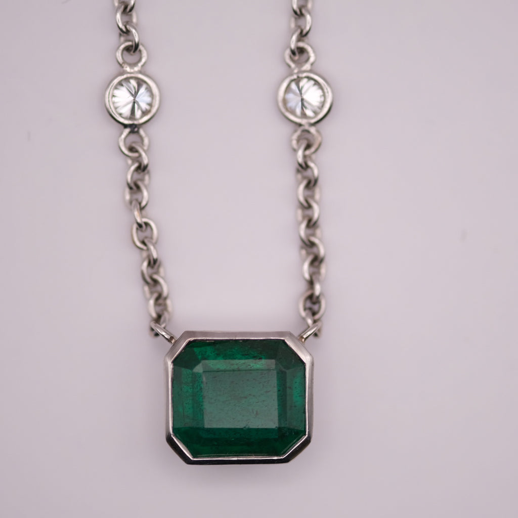 Emerald & Diamond Necklace
