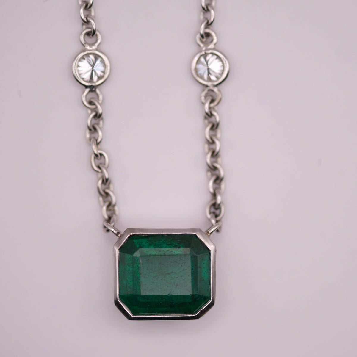 Emerald & Diamond Necklace