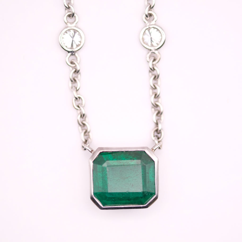Emerald & Diamond Necklace