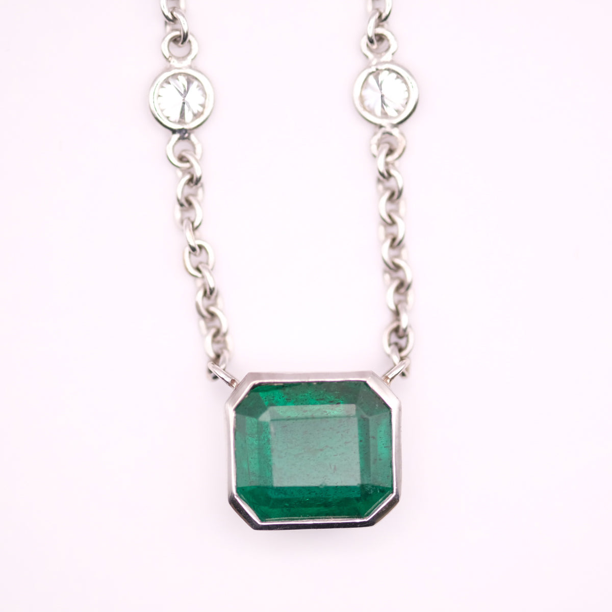 Emerald & Diamond Necklace